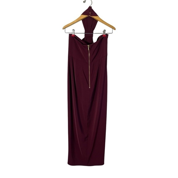 SHONA JOY x REVOLVE Core Knot Draped Dress in Burgundy - Picture 4 of 10